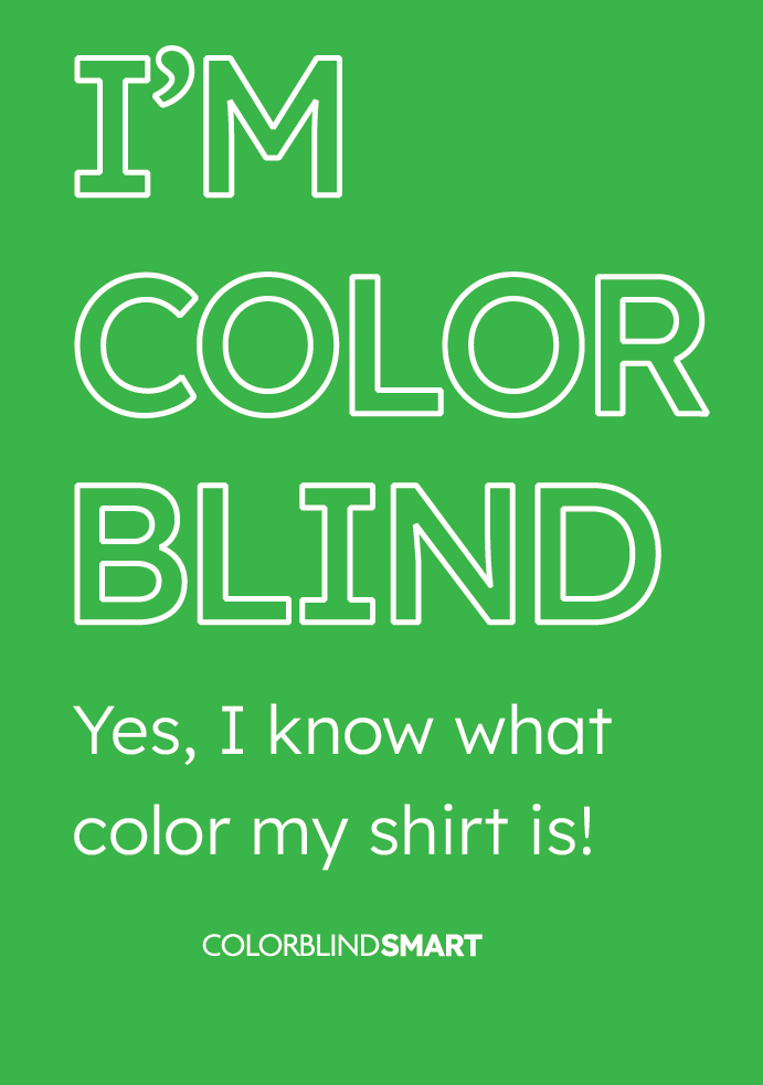 Colorblind meme: at least I look good in red